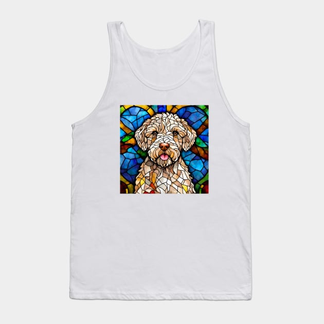 Stained Glass Lagotto Romagnolo Tank Top by Doodle and Things